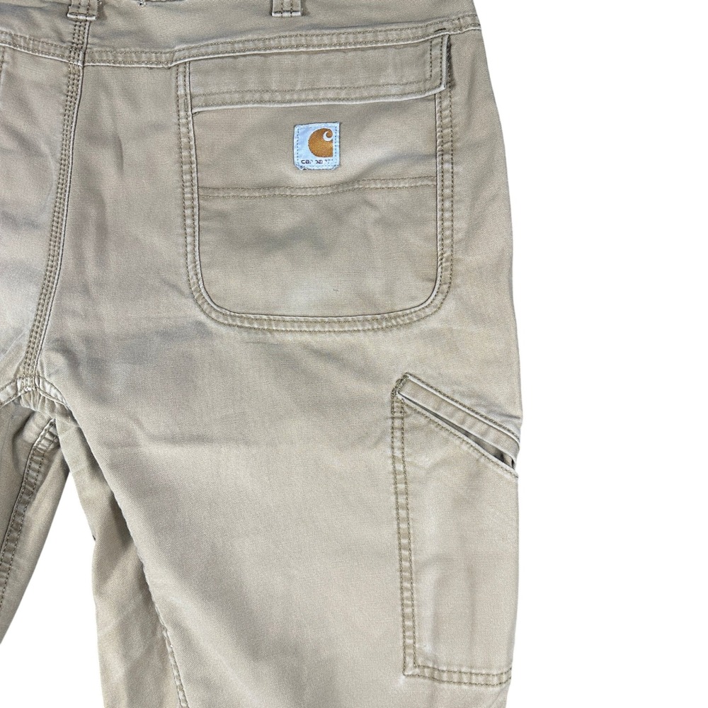 Carhartt Relaxed Fit Double Knee Carpenter Pants Khaki Distressed 40x34 102812